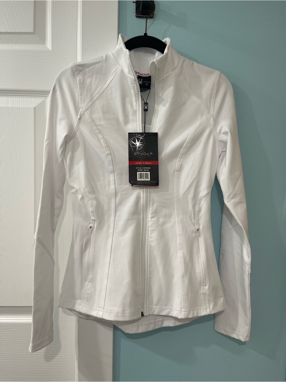 Spyder Sz XS White Stretch Yoga Jacket Womens Full Zip STYLE # SP8005R